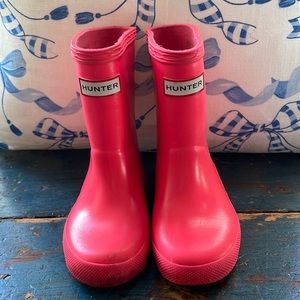 Pink Hunter boots. US size 7
